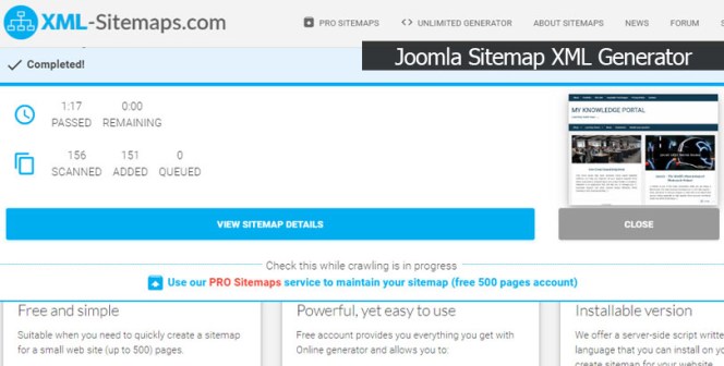 joomla sitemap url